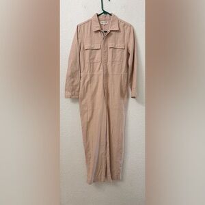 Madewell Garment-Dyed Zip Front Coverall Jumpsuit - S